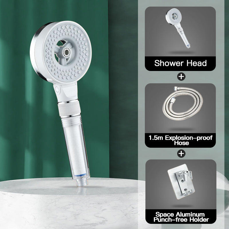 High Pressure Double-sided Shower Head 1 Set, 3 Modes With Hose & Holder, Oxygen Pressurizing Shower Head Remove Chlorine & Beautify Skin, Bathroom Supplies Accessories