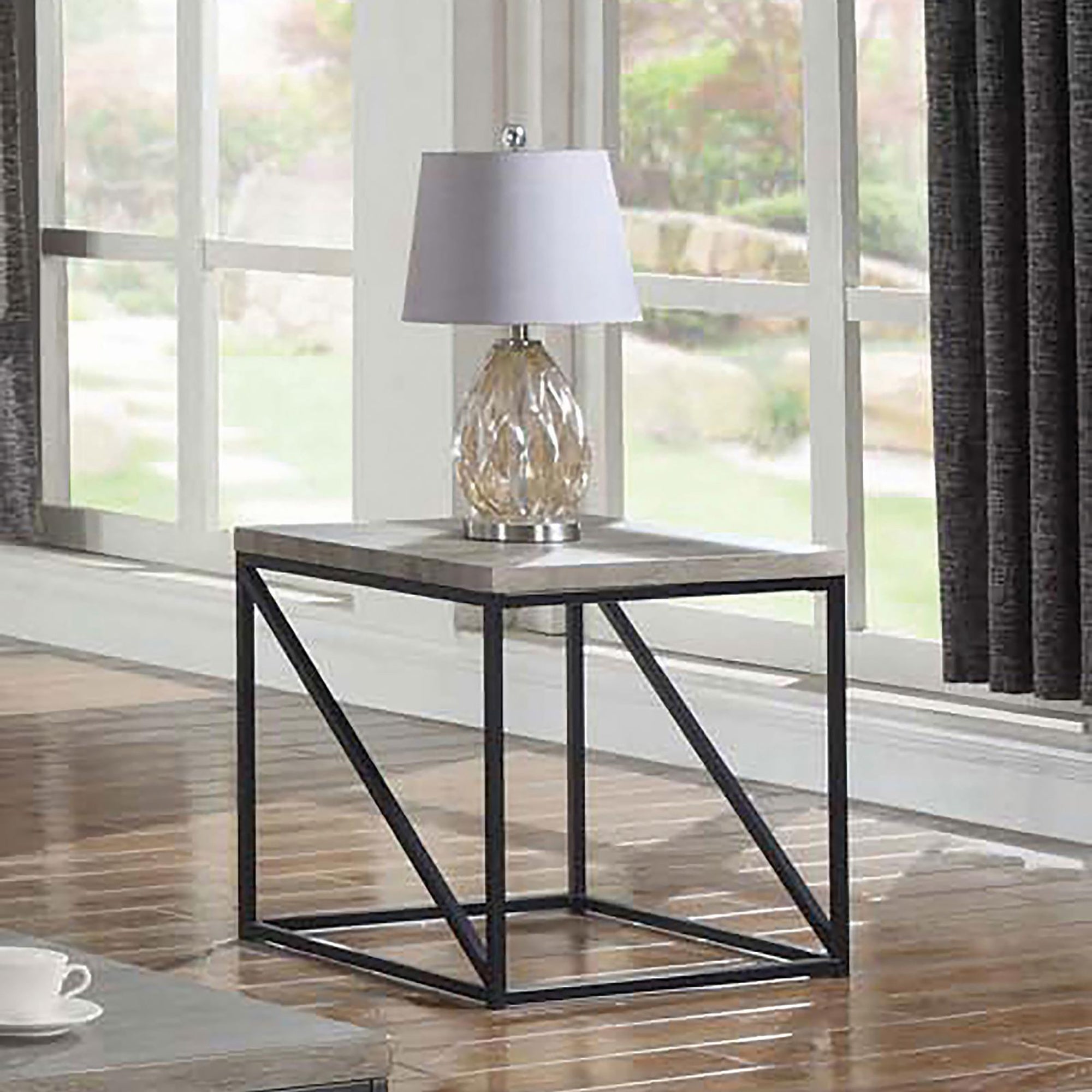 Sonoma Grey Square End Table