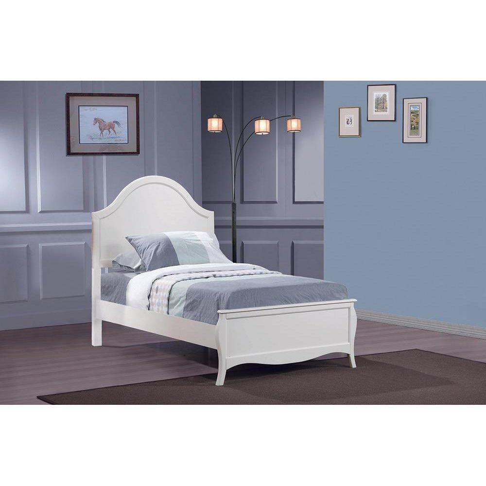 White Twin Panel Bed