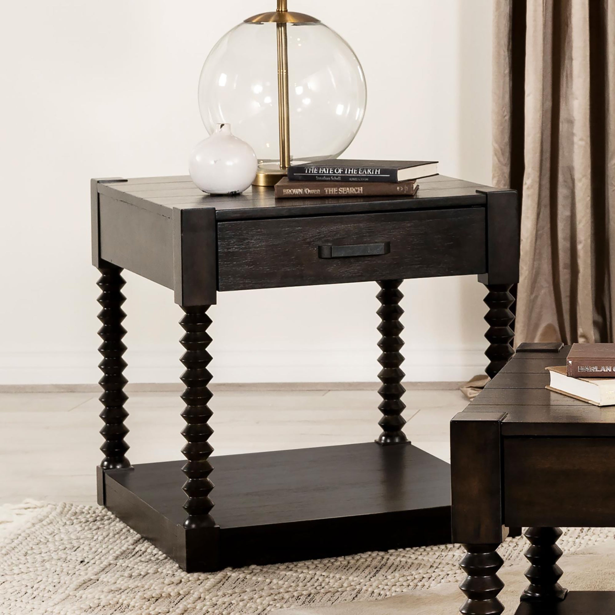 Coffee Bean 1-Drawer End Table