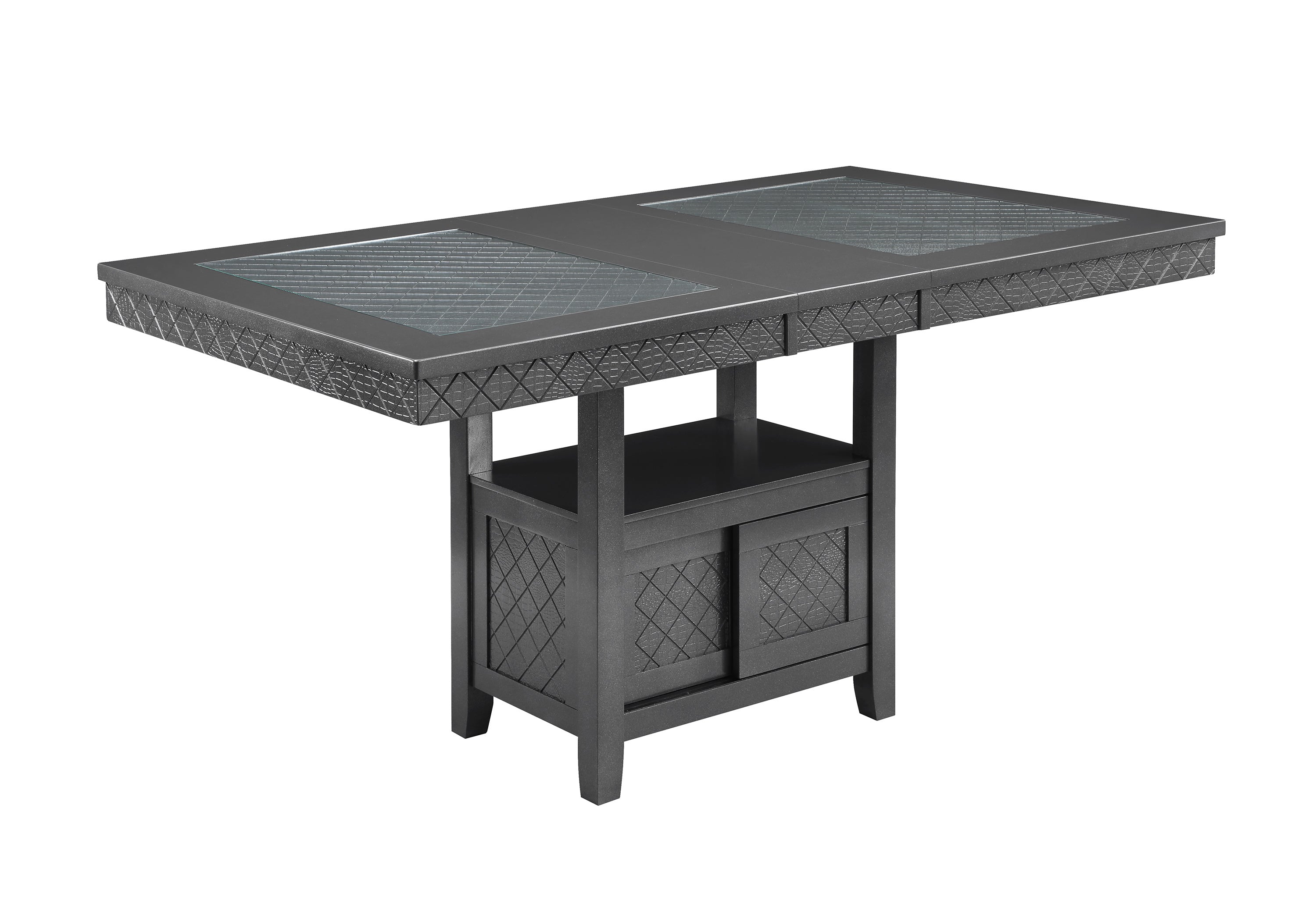 Bankston - Counter Height Table Base - Gray