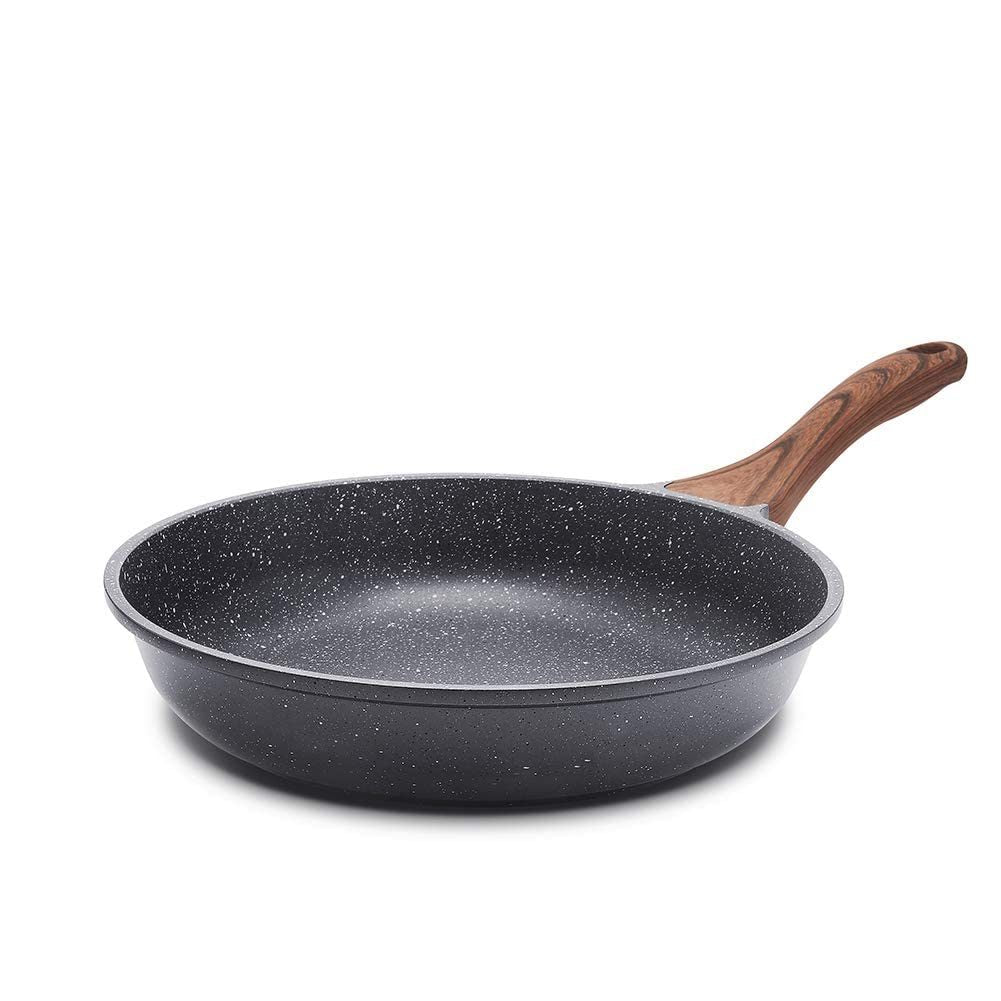 Nonstick Frying Pan Skillet, Swiss Granite Coating Omelette Pan, Healthy Stone Cookware Chef's Pan,