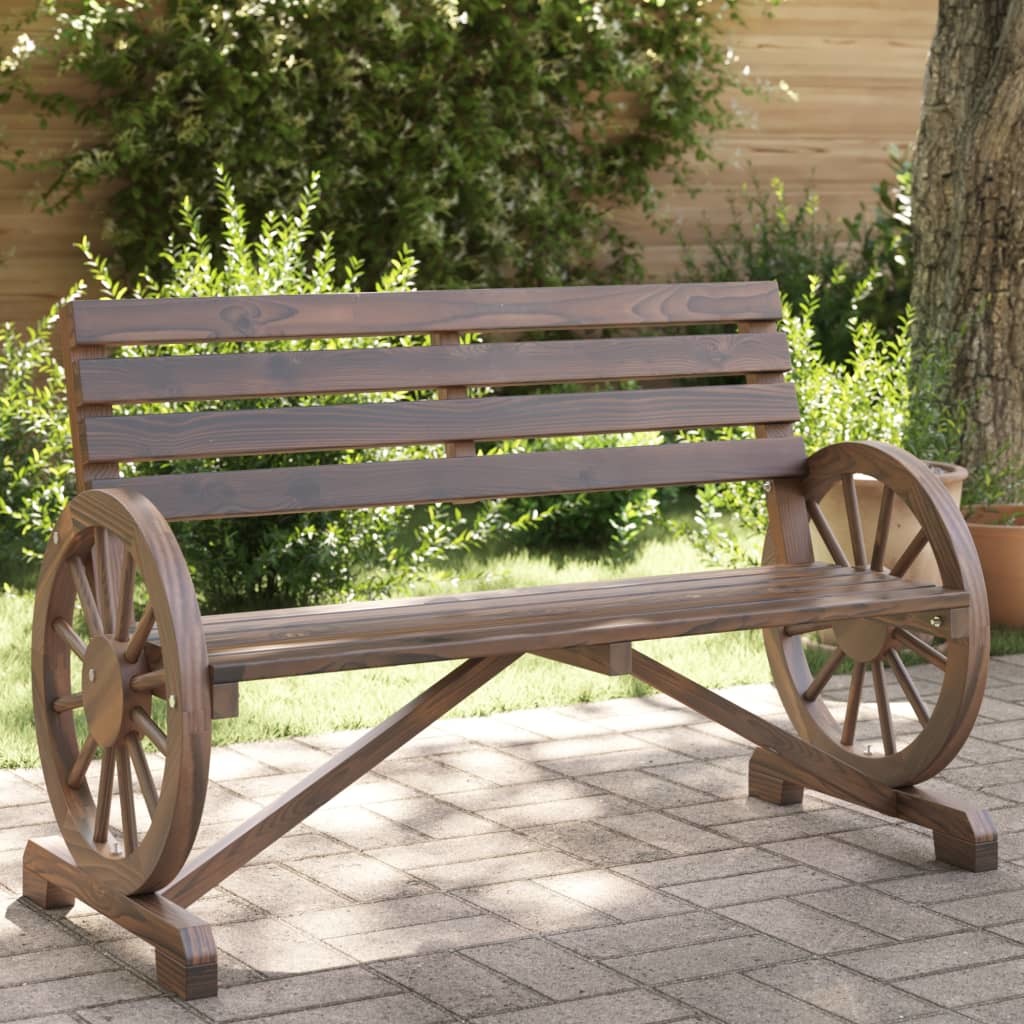 Patio Bench 2-Seater Solid Wood Fir