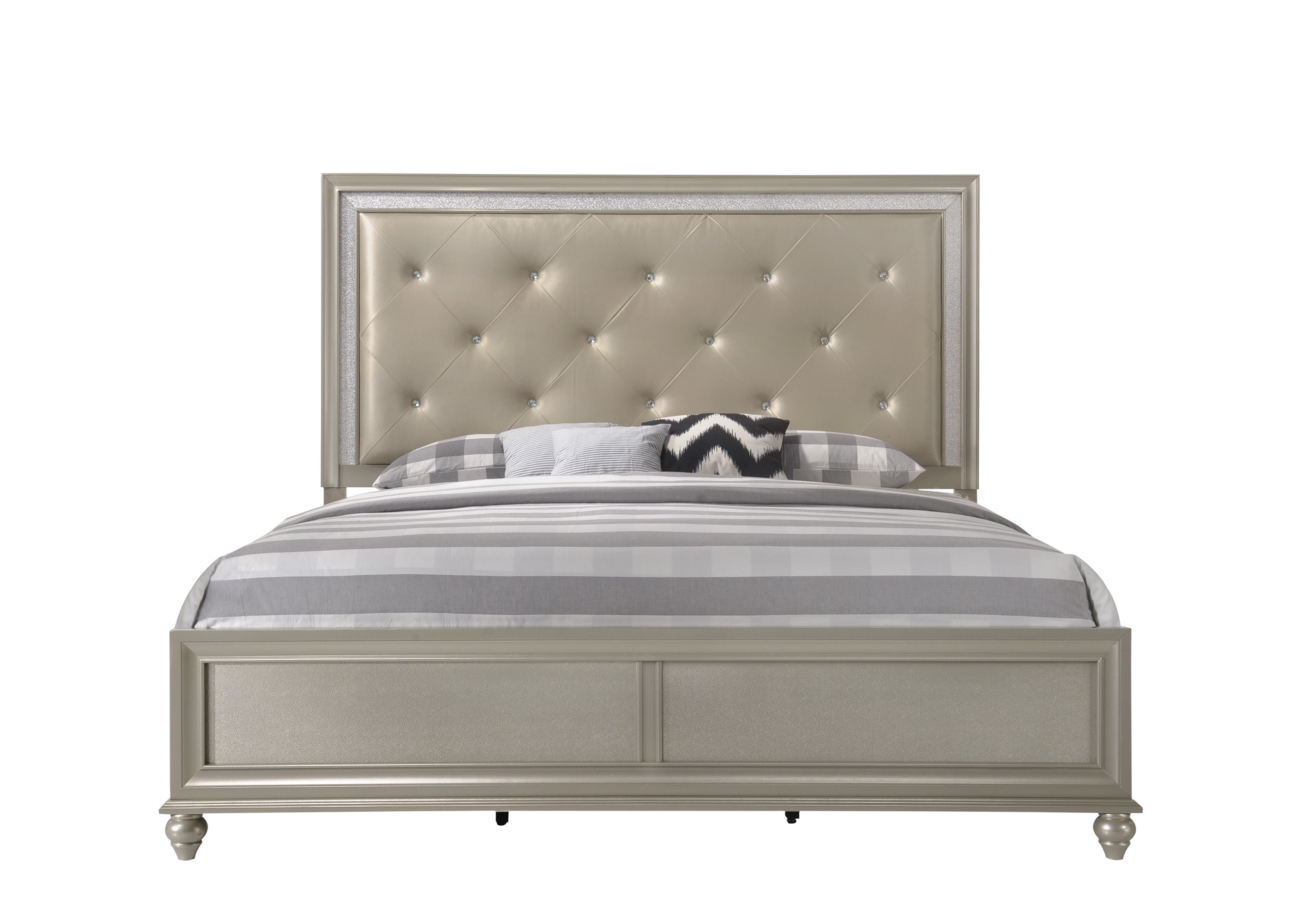 Lila - King Headboard, Footboard - Gray