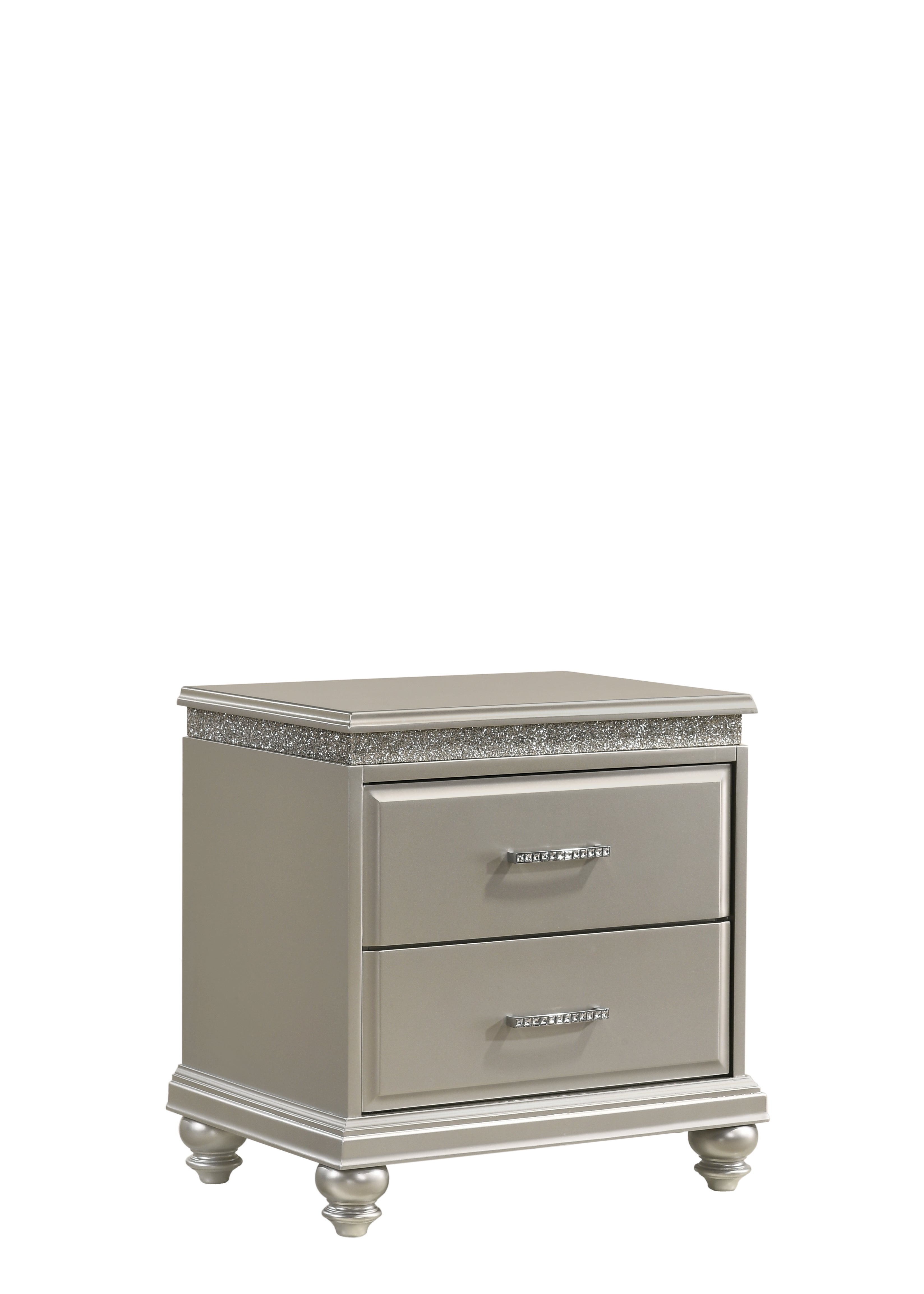 Valiant - Nightstand - Pearl Silver