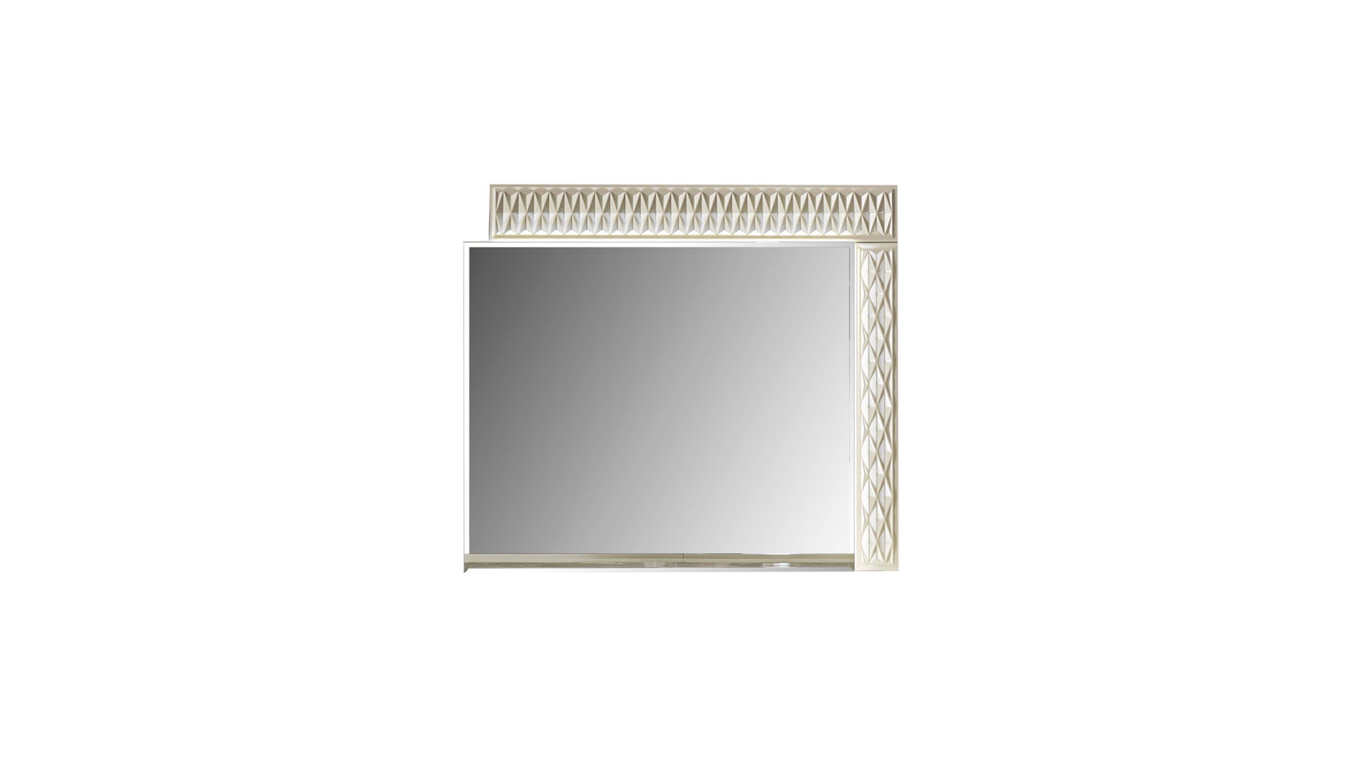 Delfano Modern Style Mirror Made with Wood in Beige