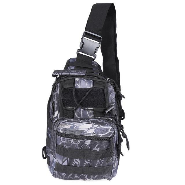 Unisex Sling Shoulder Bag Molle Outdoor Daypack Backpack with Adjustable Strap