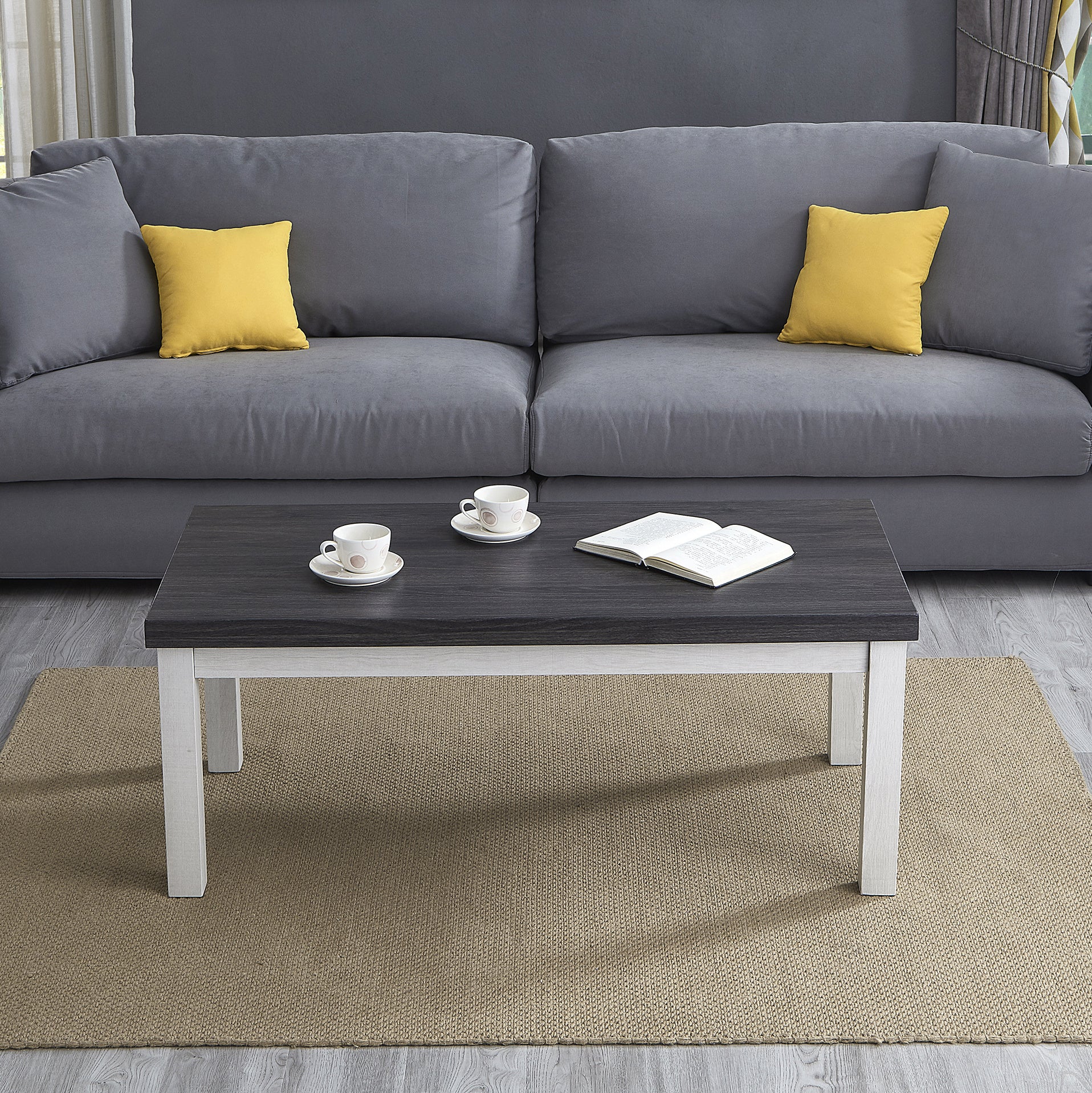 Ronan Two-tone Wood Rectangle Coffee Table