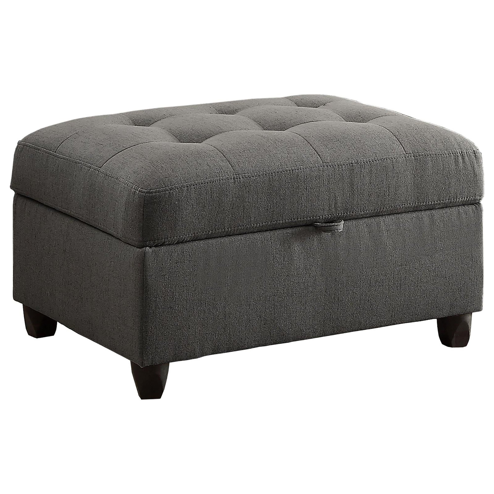 Grey Storage Ottoman