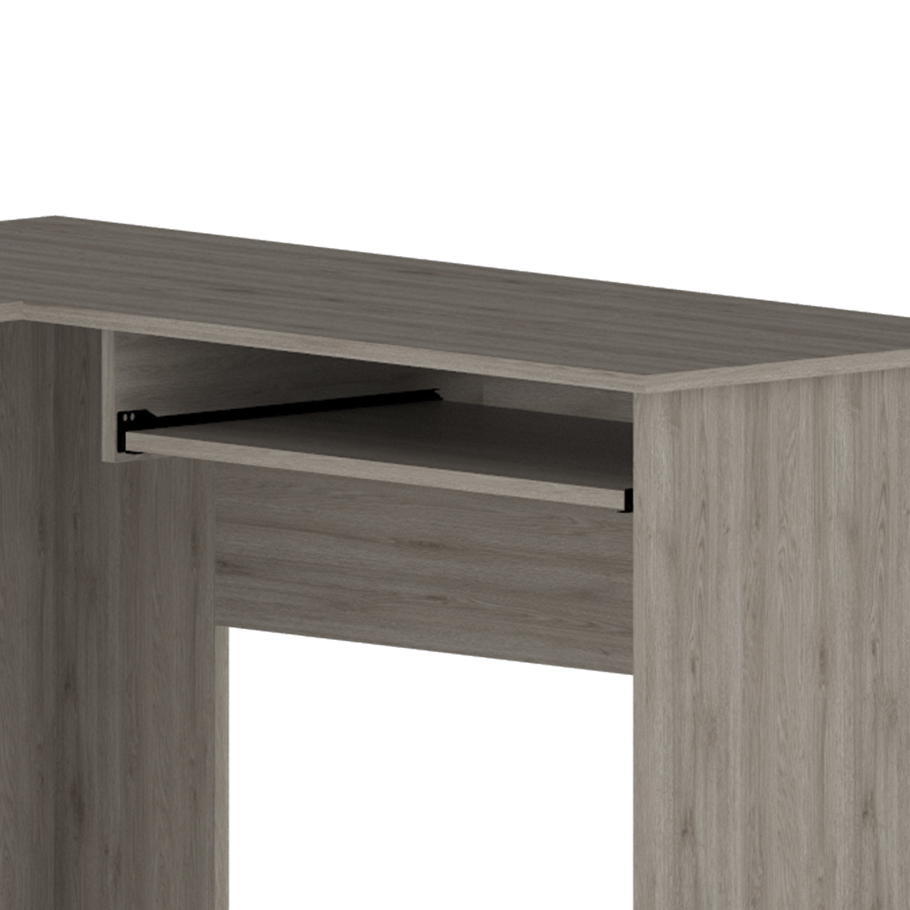 Raleigh L-Shaped Desk, Two Drawers, One Shelf, CPU Storage