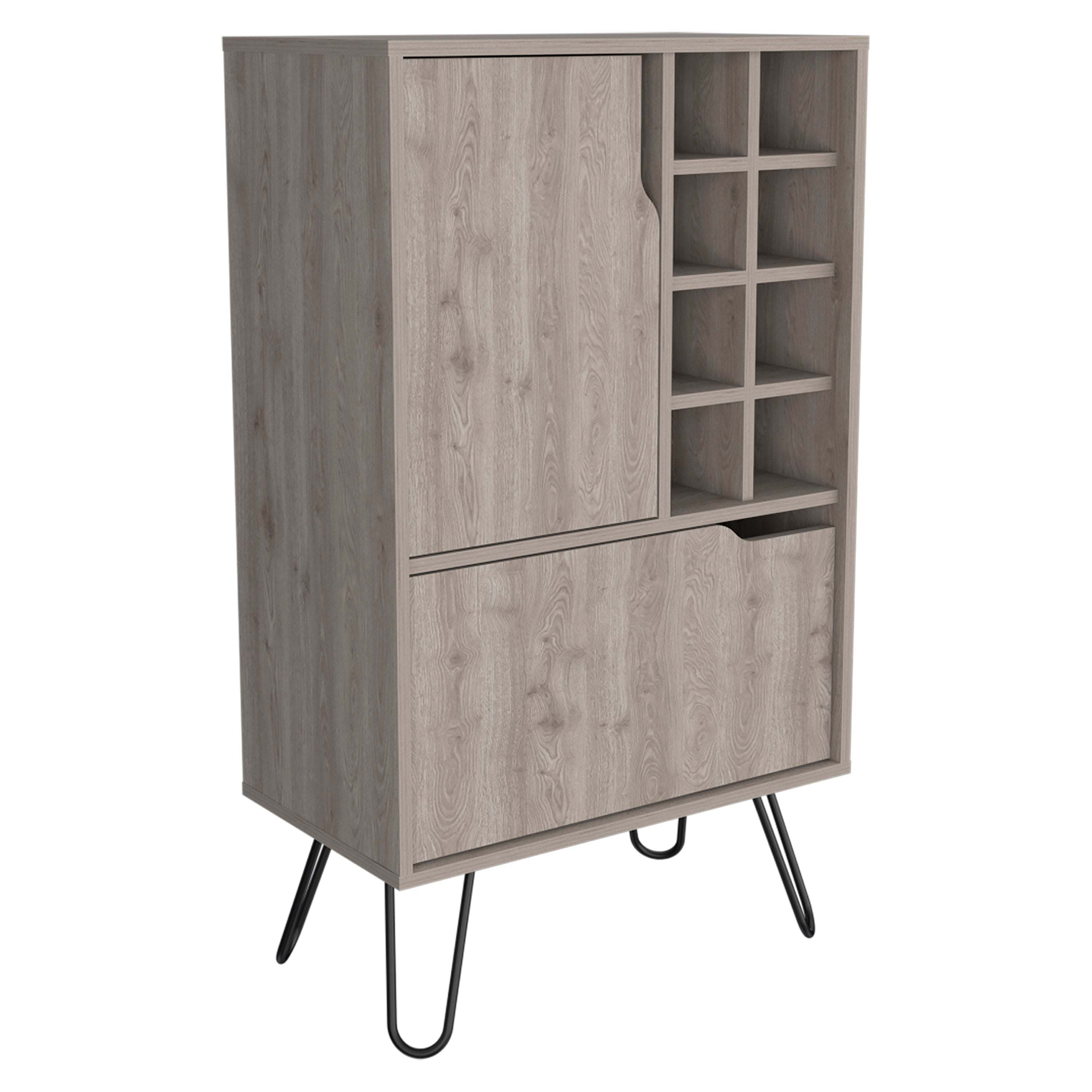 Serbia Kitchen Island, One Cabinet, Four Open Shelves