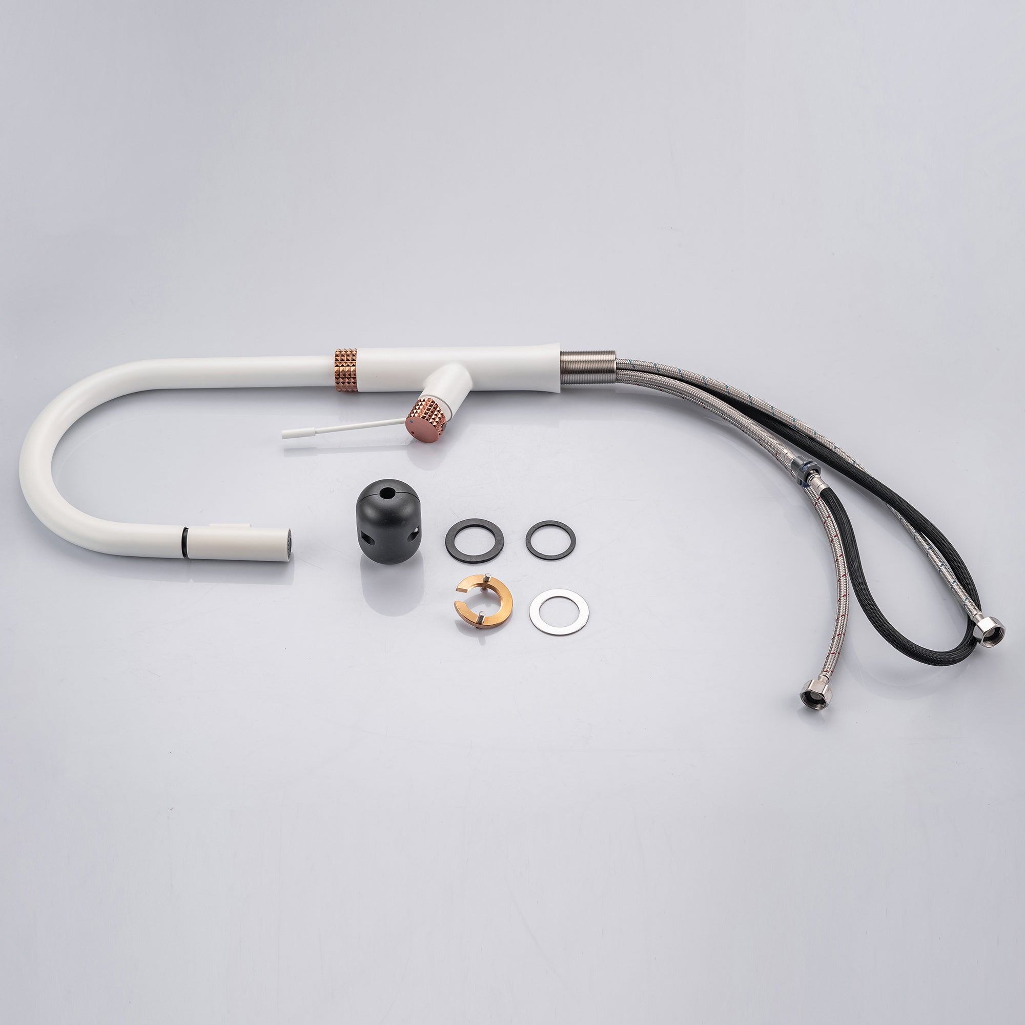 Pull the kitchen faucet