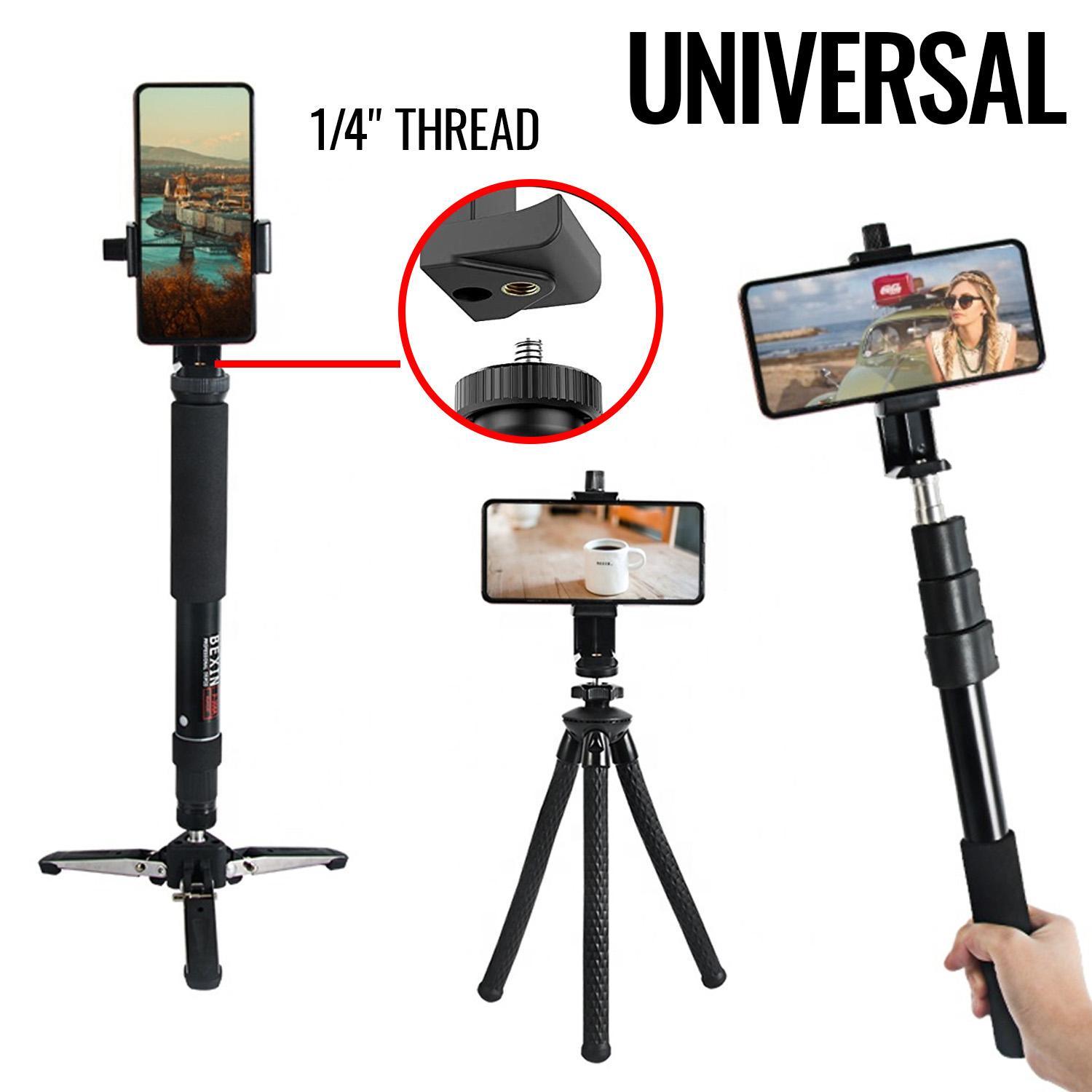 Smartphone Tripod Holder Camera Phone Mount Adapter Filming Video Attachment