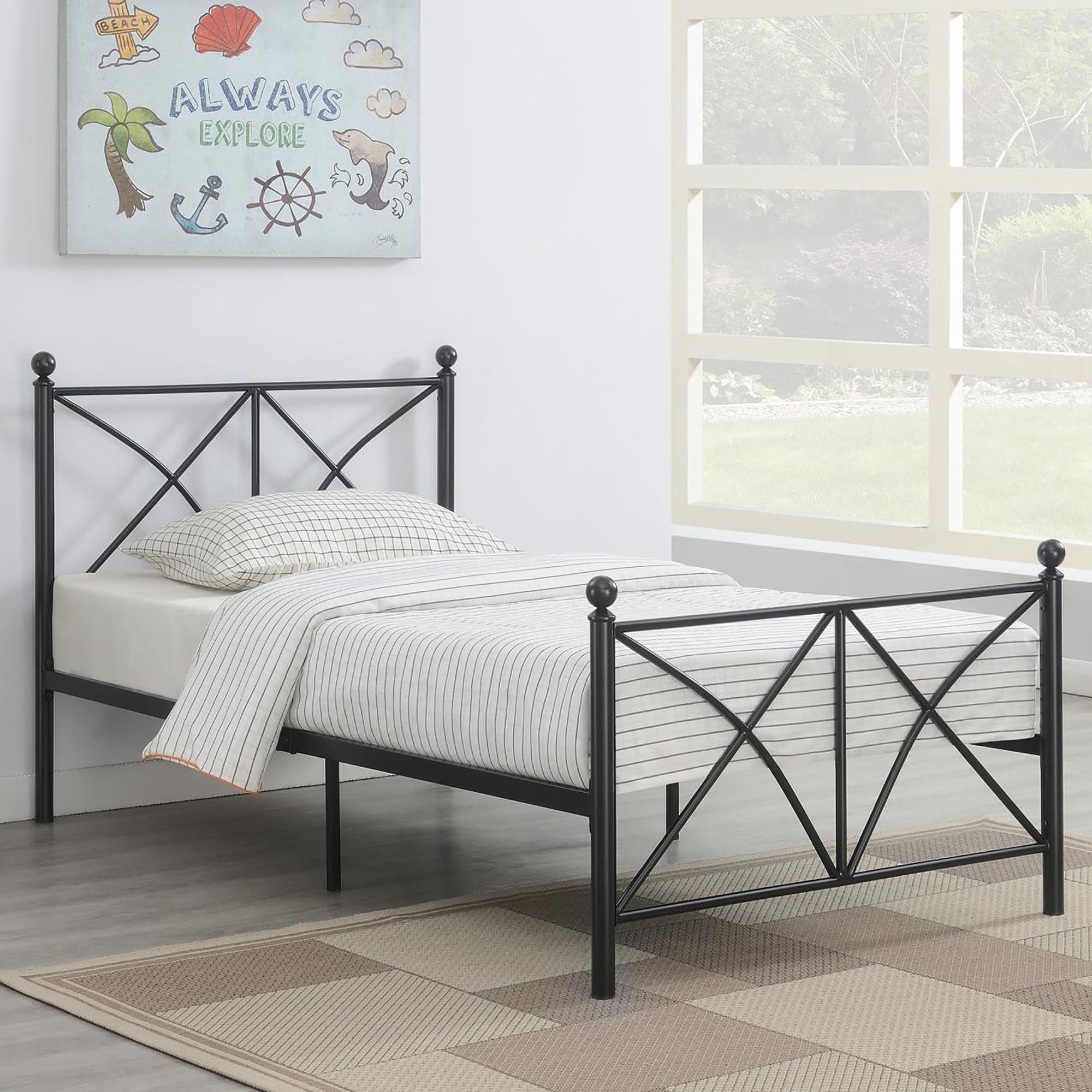 Black Full Platform Bed