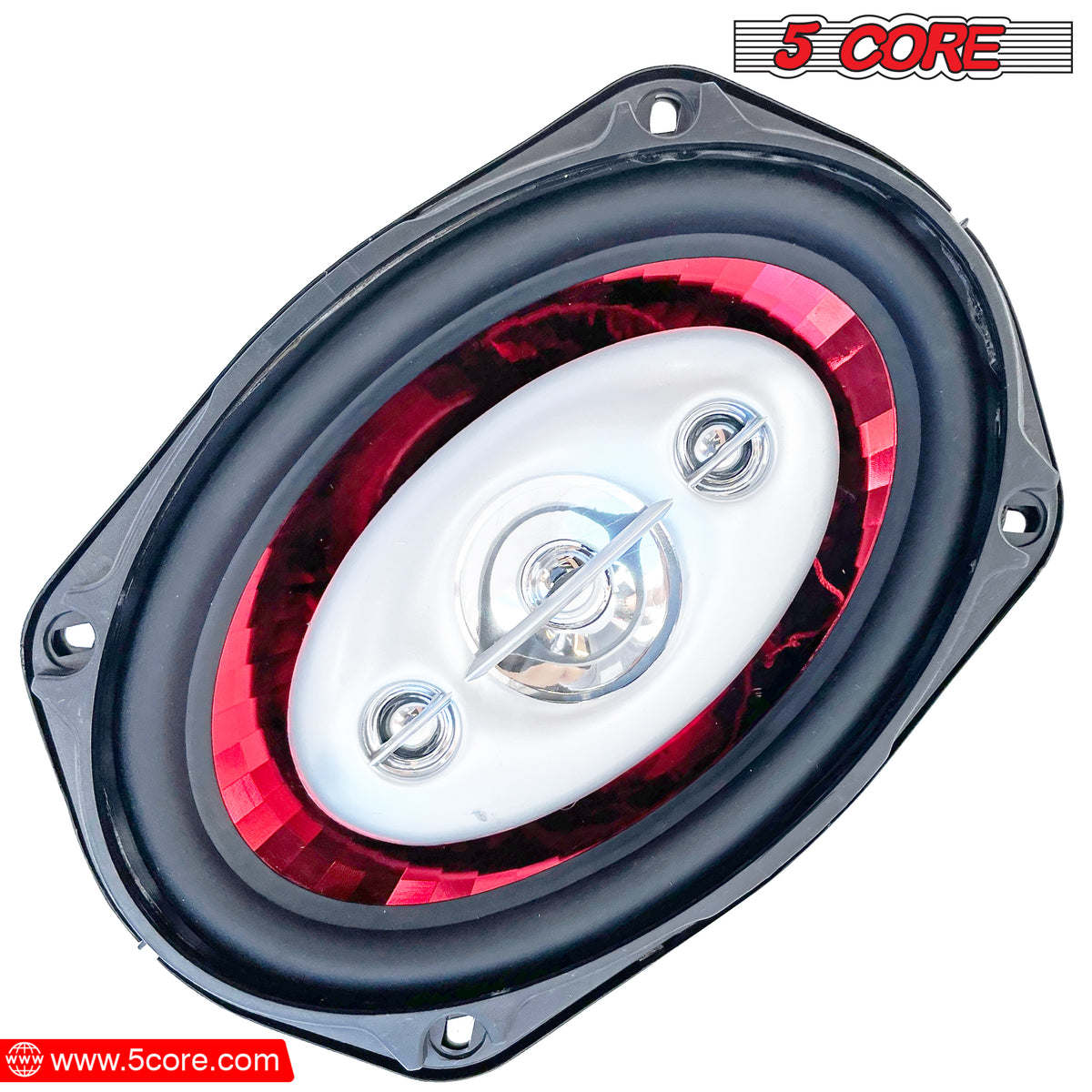 5 CORE 6X9 Inch Car Audio Coaxial Speaker 2 Pieces 3 Way 1200 Watts PMPO Full Range Speakers with 4 Ohm Impedance Sold in Pair, Premium Quality CS 699