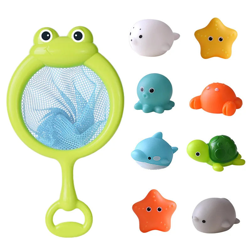 Baby Cute Induction Luminous Animal Bath Toys Bathtub Colorful LED Lighting Toys Waterproof for Toddler Infant Boys Girls Gift