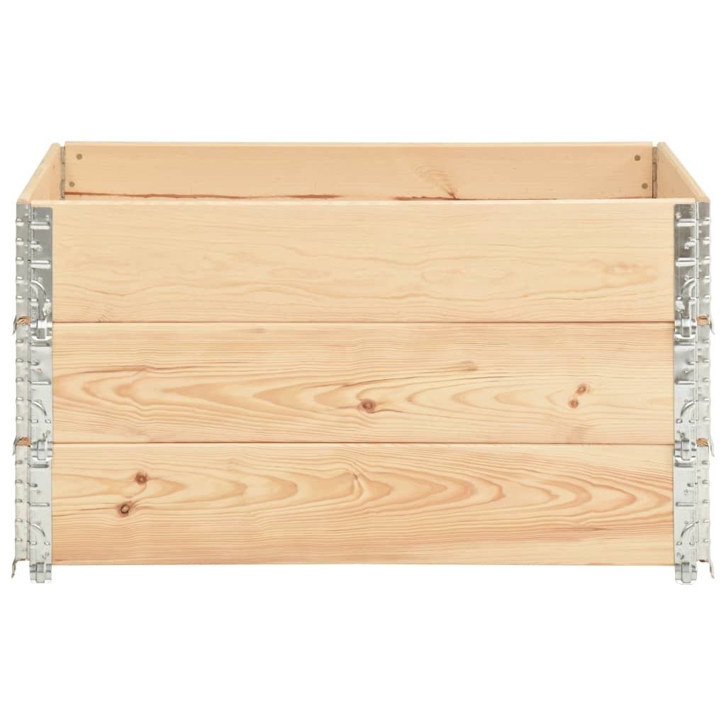 Pallet Collars 3 pcs 19.7"x39.4" Solid Pine Wood