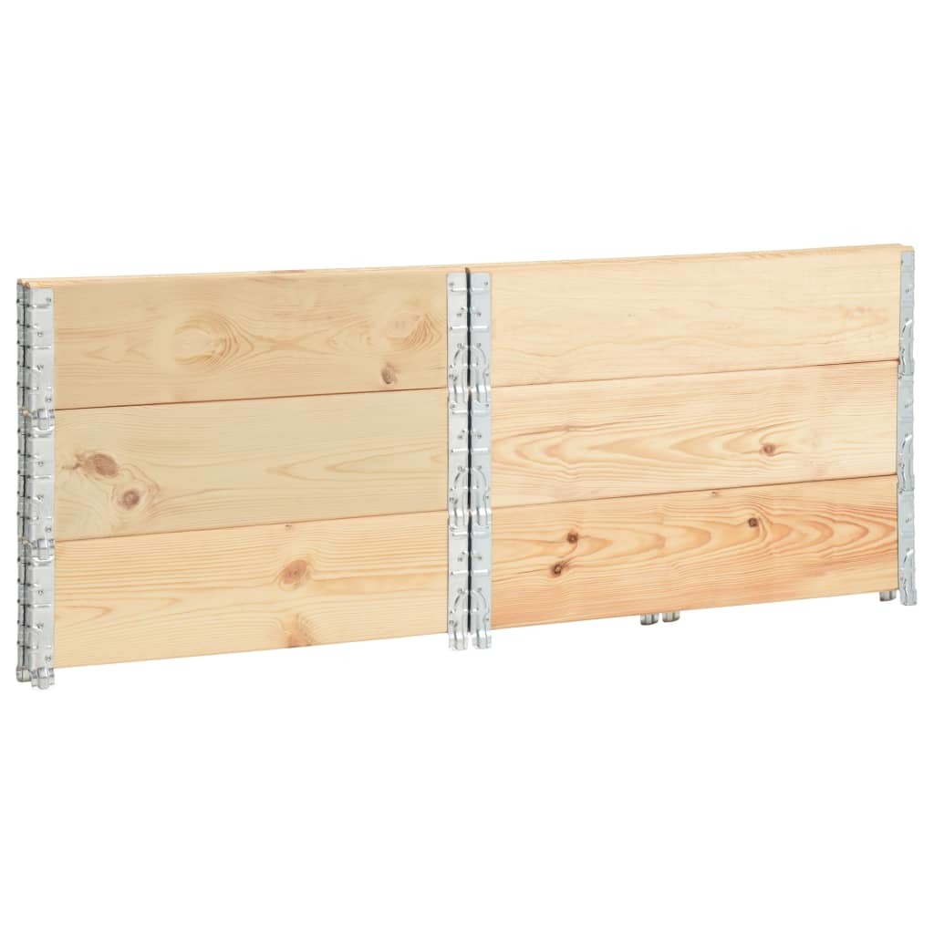 Pallet Collars 3 pcs 39.4"x39.4" Solid Pine Wood