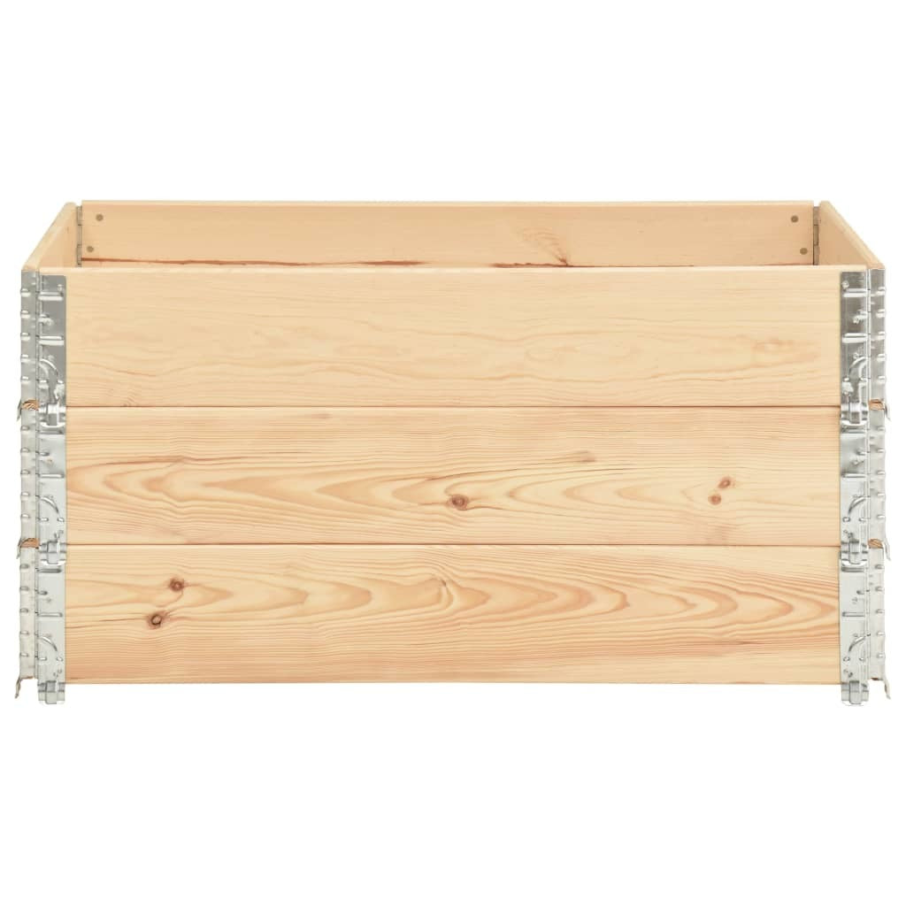 Pallet Collars 3 pcs 31.5"x47.2" Solid Pine Wood