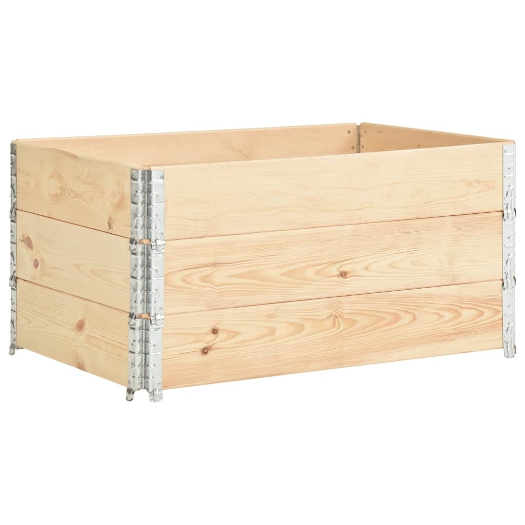 Pallet Collars 3 pcs 31.5"x47.2" Solid Pine Wood