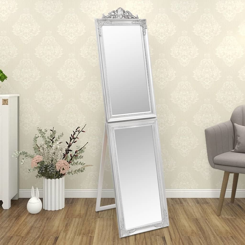 Free-Standing Mirror Silver 17.7"x70.9"