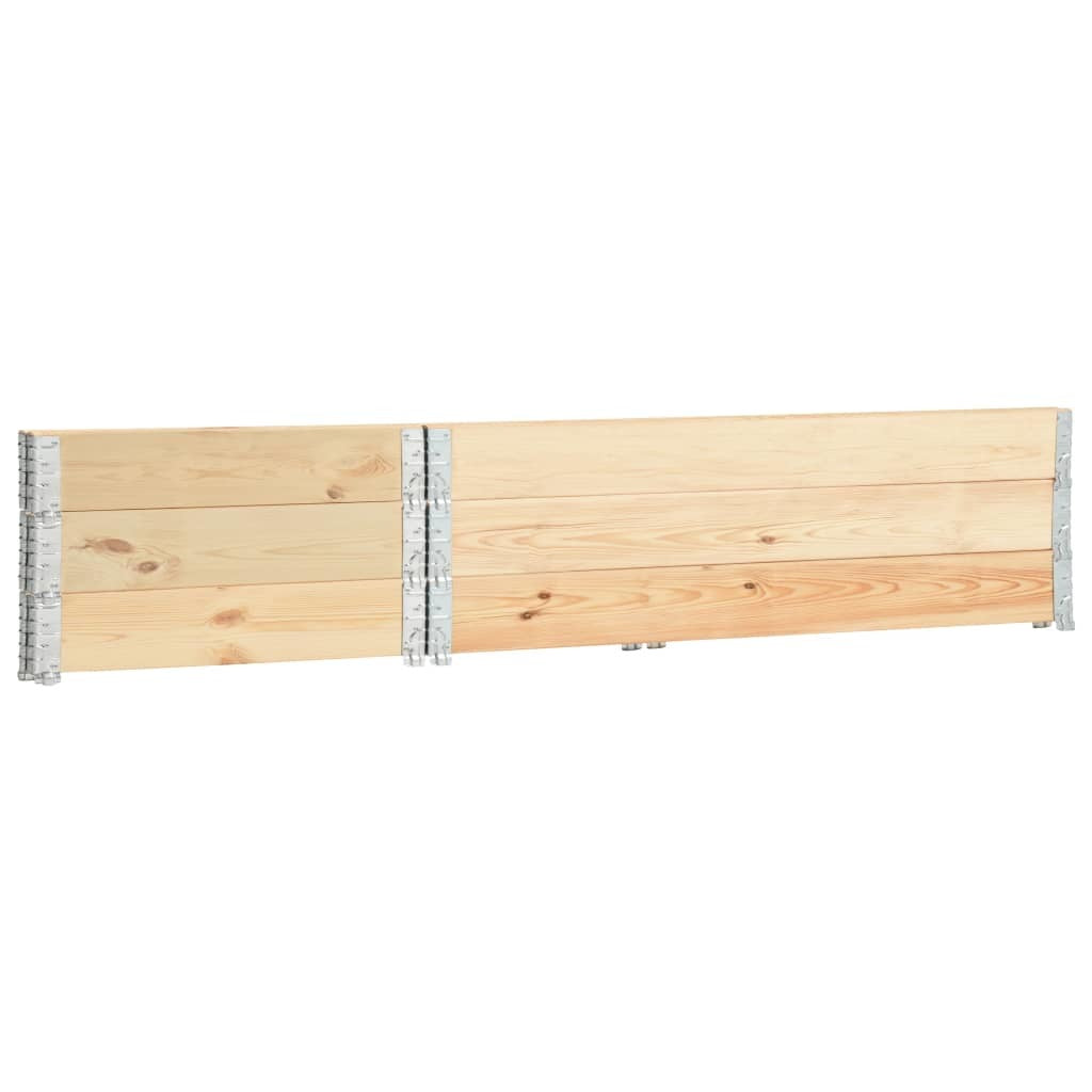 Pallet Collars 3 pcs 19.7"x59.1" Solid Pine Wood