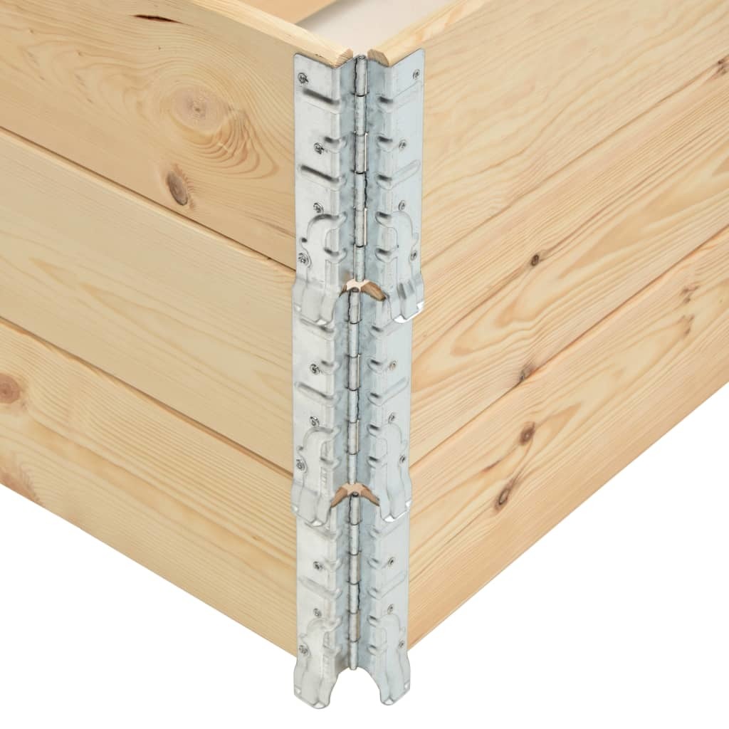 Pallet Collars 3 pcs 19.7"x59.1" Solid Pine Wood