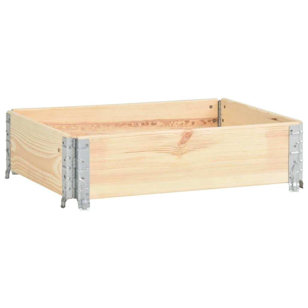 Pallet Collar 23.6"x31.5" Solid Pine Wood