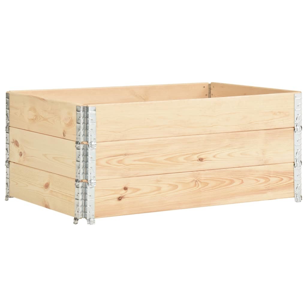 Pallet Collars 3 pcs 39.4"x59.1" Solid Pine Wood