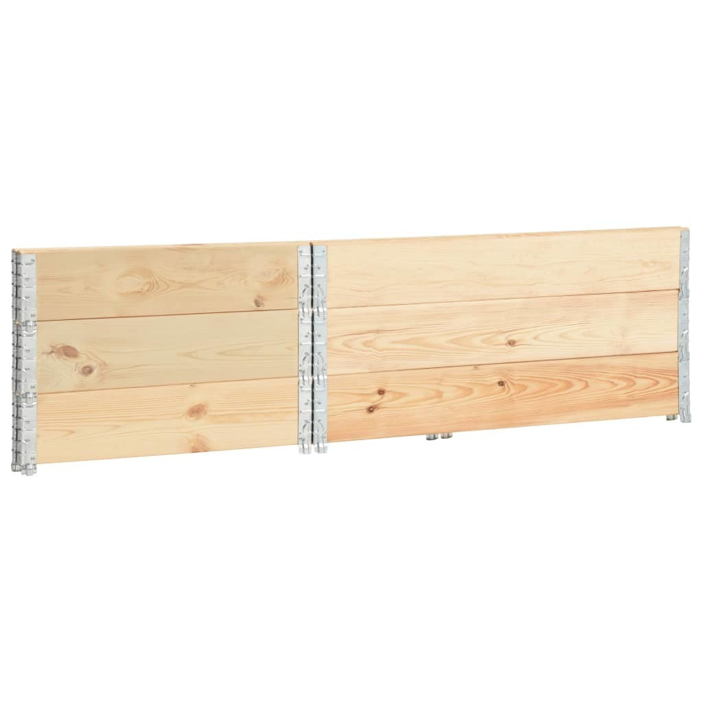 Pallet Collars 3 pcs 39.4"x59.1" Solid Pine Wood