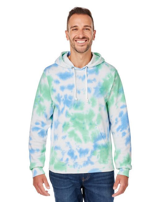 J America 8861JA Adult Tie-Dye Pullover Hooded Sweatshirt