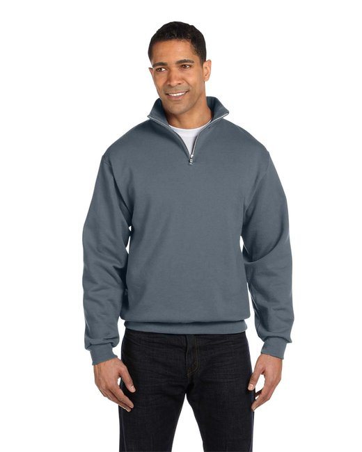 Jerzees 995M Adult NuBlend Quarter-Zip Cadet Collar Sweatshirt