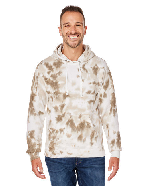 J America 8861JA Adult Tie-Dye Pullover Hooded Sweatshirt