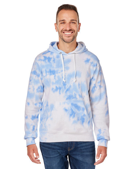 J America 8861JA Adult Tie-Dye Pullover Hooded Sweatshirt