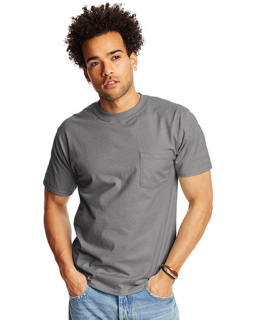 Hanes 5190P Adult Beefy-T with Pocket