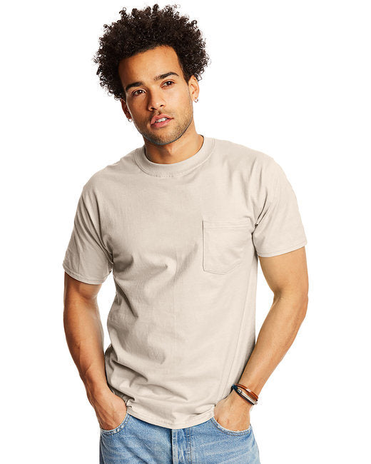 Hanes 5190P Adult Beefy-T with Pocket