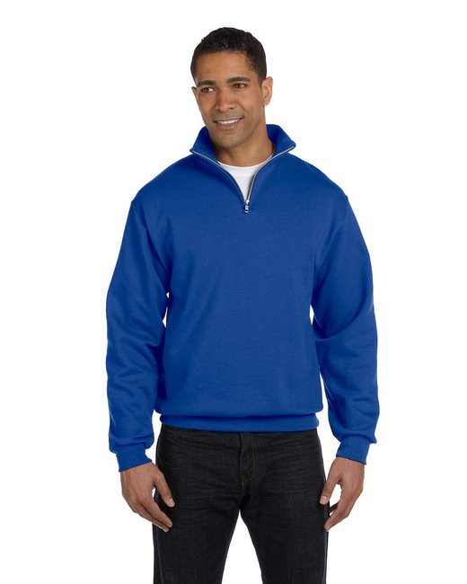 Jerzees 995M Adult NuBlend Quarter-Zip Cadet Collar Sweatshirt