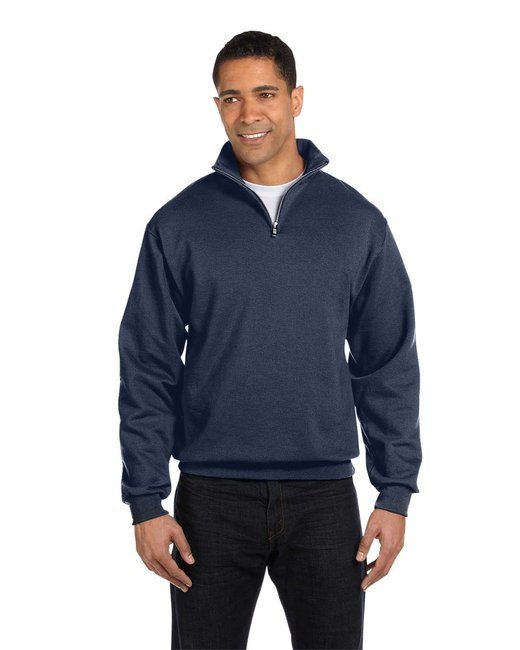 Jerzees 995M Adult NuBlend Quarter-Zip Cadet Collar Sweatshirt