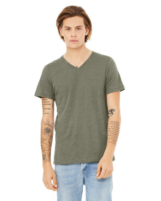 Bella + Canvas 3655C Unisex Textured Jersey V-Neck T-Shirt