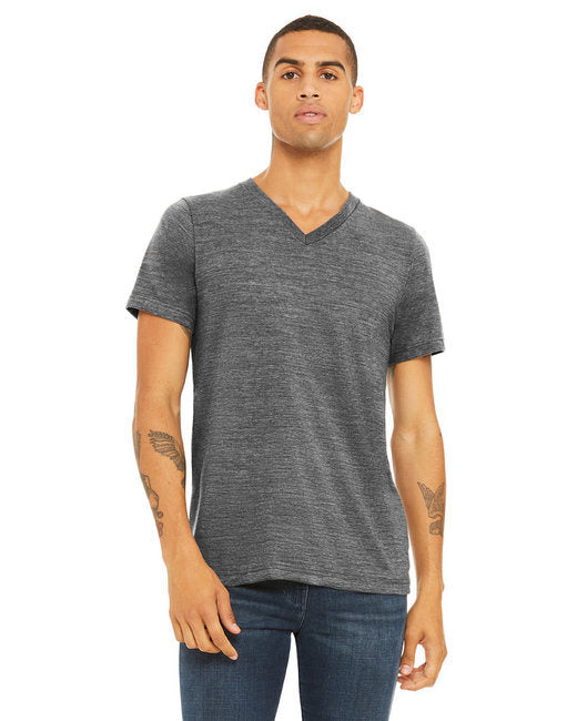 Bella + Canvas 3655C Unisex Textured Jersey V-Neck T-Shirt