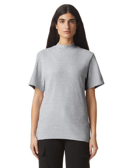 American Apparel 1PQ Unisex Mockneck Pique T-Shirt