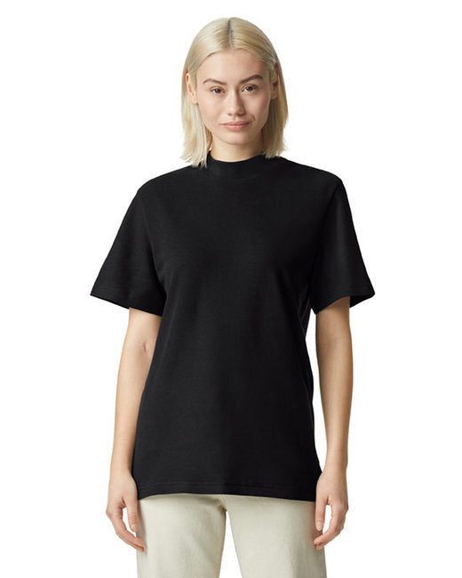 American Apparel 1PQ Unisex Mockneck Pique T-Shirt