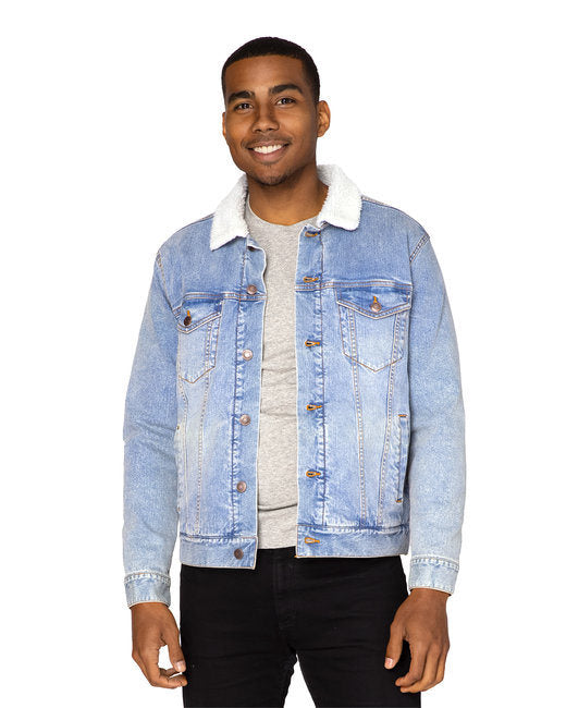 Threadfast Apparel 372J Unisex Sherpa-Lined Denim Jacket