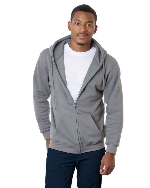 Bayside BA900 Adult 9.5oz., 80% cotton/20% polyester Full-Zip Hooded Sweatshirt