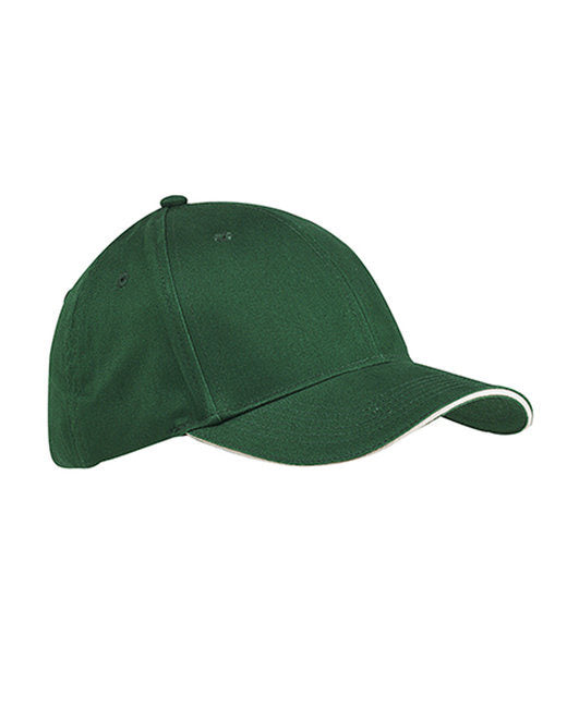 Big Accessories BX004 6-Panel Twill Sandwich Baseball Cap