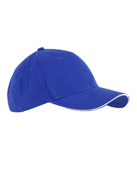 Big Accessories BX004 6-Panel Twill Sandwich Baseball Cap