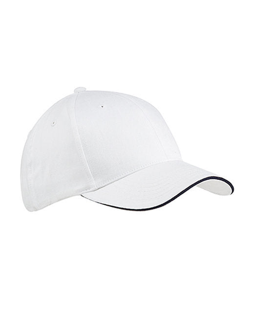 Big Accessories BX004 6-Panel Twill Sandwich Baseball Cap