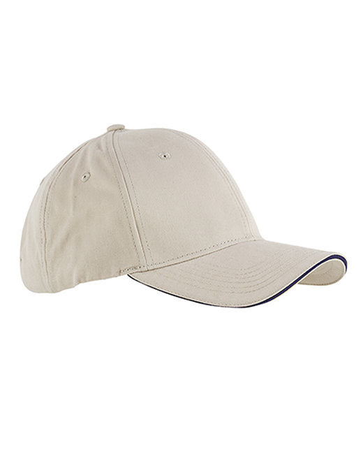 Big Accessories BX004 6-Panel Twill Sandwich Baseball Cap