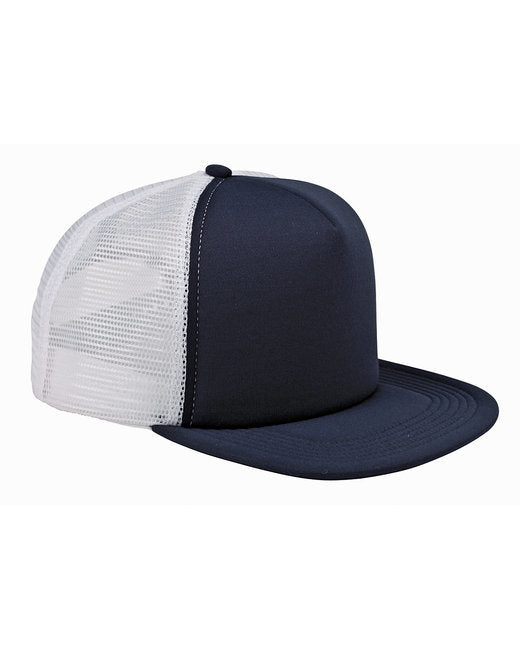 Big Accessories BX030 5-Panel Foam Front Trucker Cap