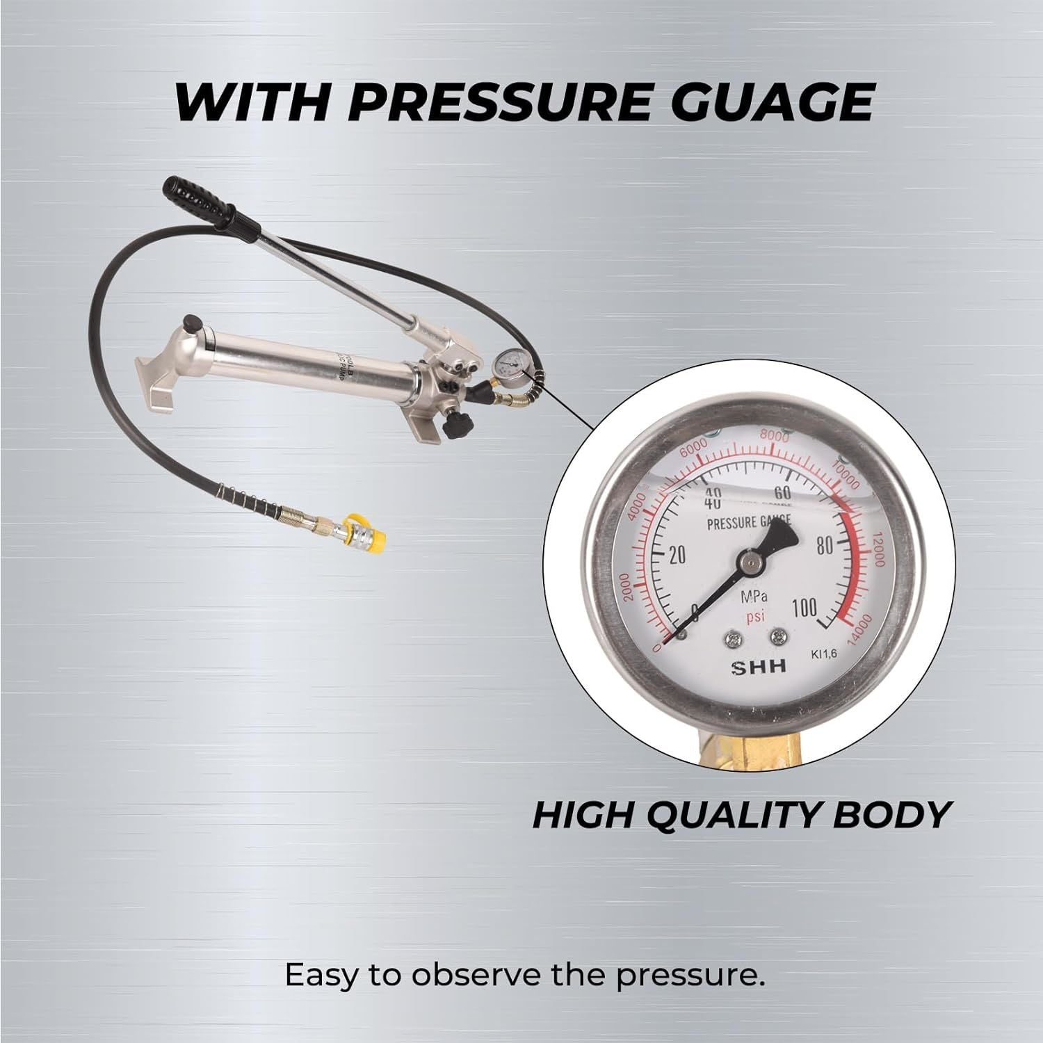 Hydraulic Hand Pump Single Acting Manual Hydraulic Lifting Pump CP-700 Hydraulic Lifting Pump with Pressure Guage